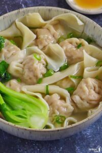 pork wonton in chicken broth scaled