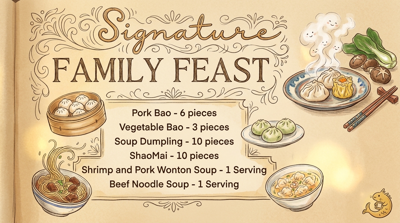 Signature Family Feast menu